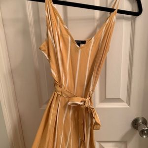 Yellow and white jumpsuit